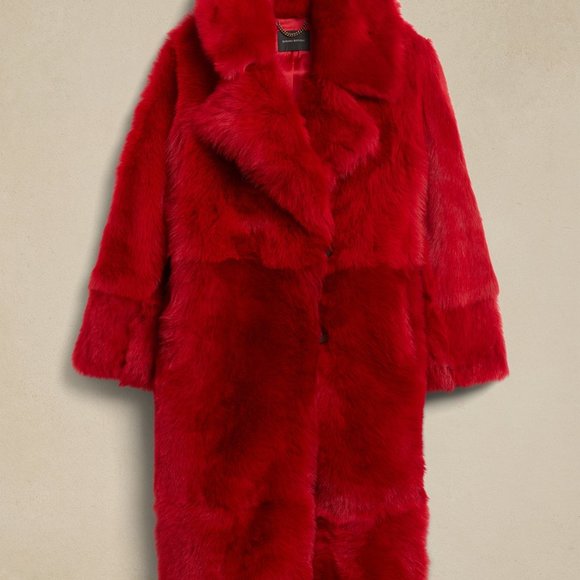 Banana Republic Toscana Shearling Coat Size Small - Picture 7 of 8